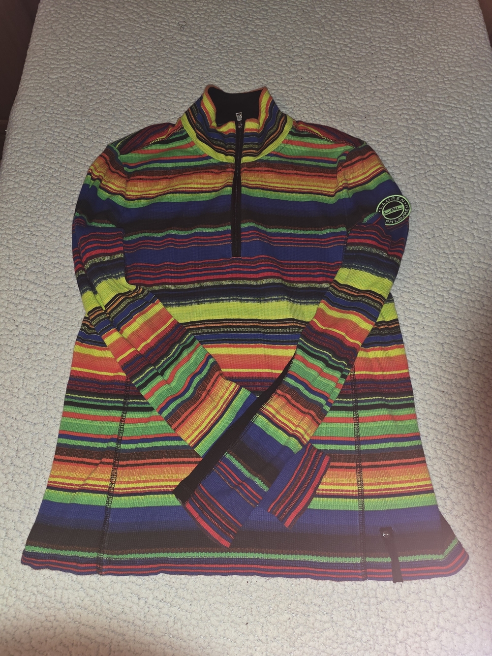 Lauren Ralph Lauren Rainbow Stripe Knit Pullover - Blue, Green, Red, Yellow